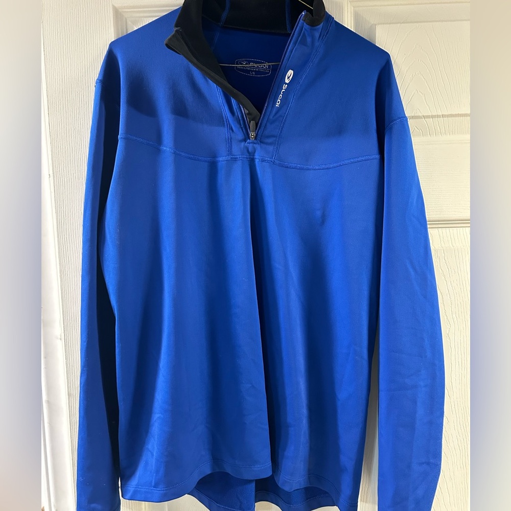 Sugoi blue men’s quarter zip activewear pullover